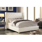 Soho White Bonded Leather Bed - UPH Bed